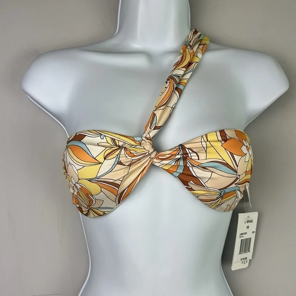 NEW L*Space Mick Bikini Top Jagger Bottom in Souldshine Floral Size XS Nylon